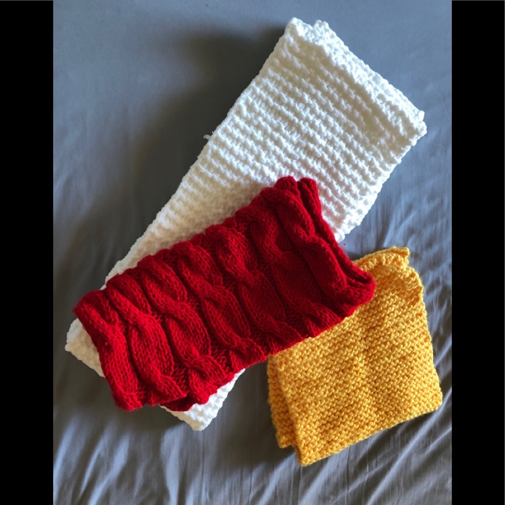 NEW Handmade Infinity Knitted Scarf set